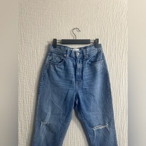 SLVRLAKE Blue Distressed Denim Jeans Sz 28